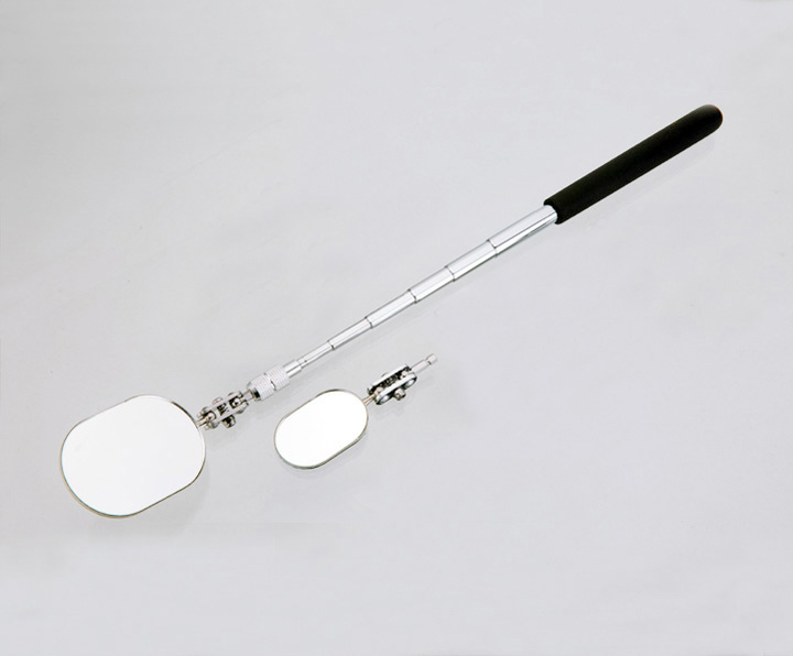 1206B  3-pc. Non-Rotating Telescope Quick Release Oval Inspection Mirror Set
