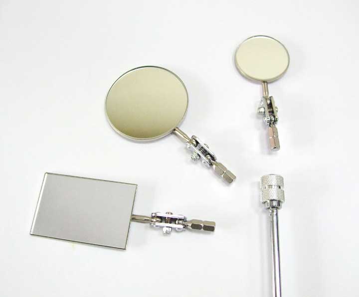 1201AC 4-pc. Quick Release Inspection Mirror Set, Card Packed