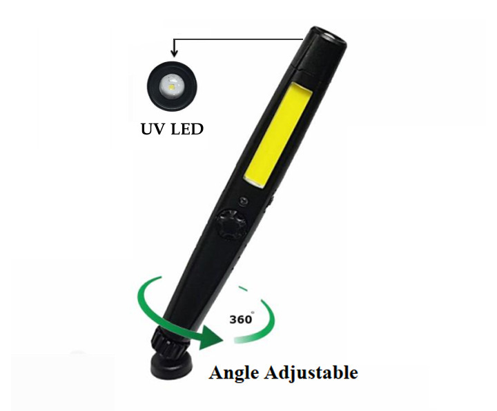 67102  2-in-1 UV Leak Detection & COB LED Lamp Rechargeable